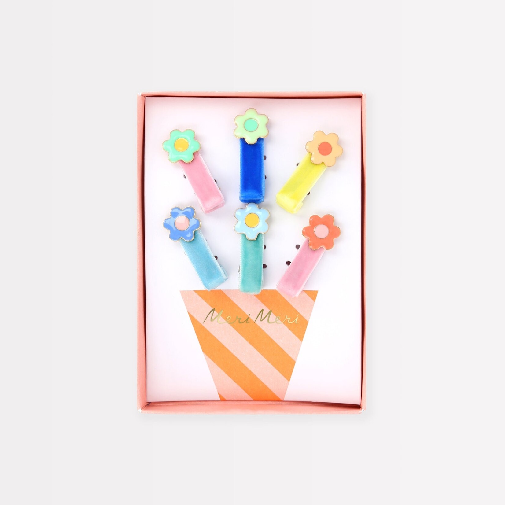 Meri Meri Enamel Daisy Hair Clips  - Set of 6