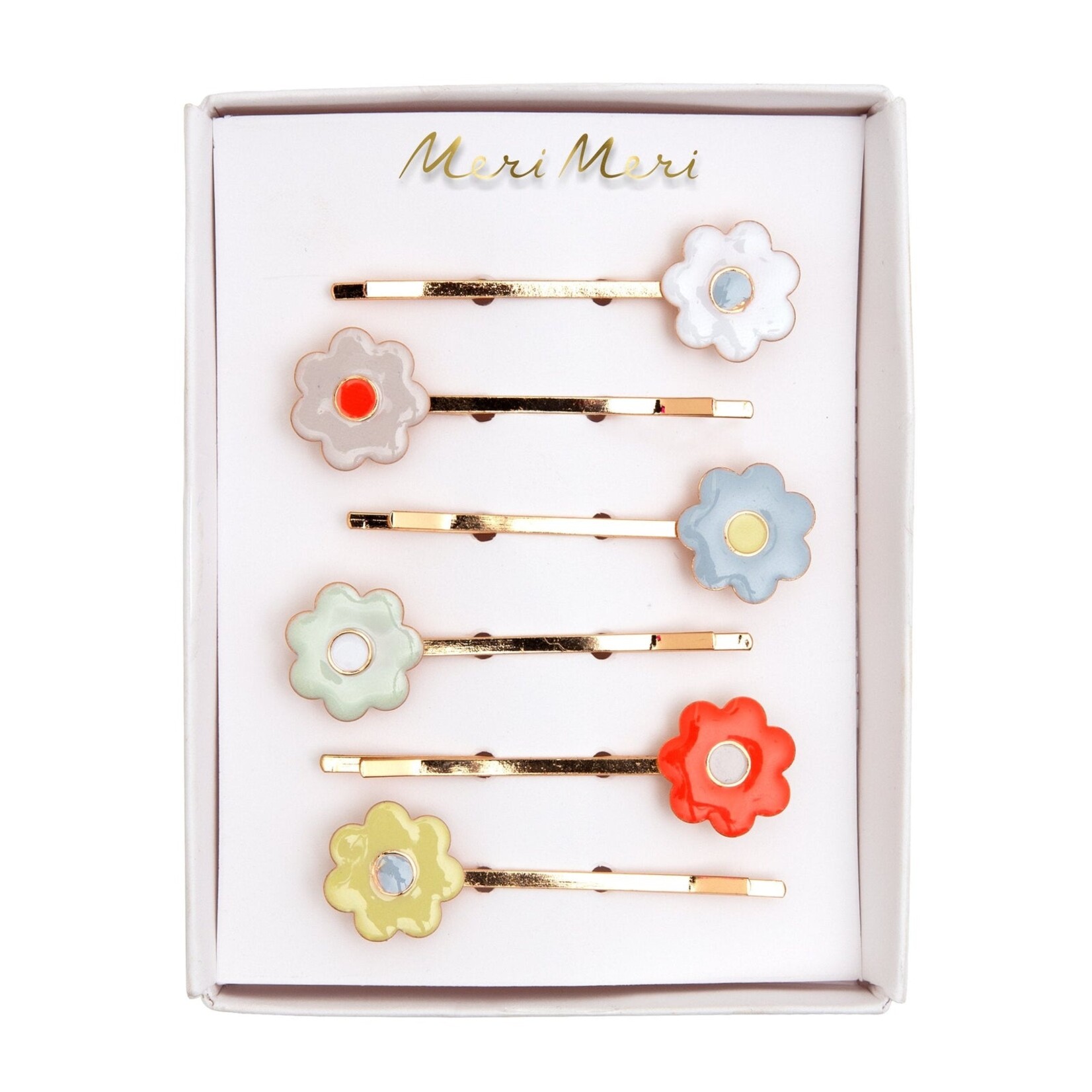 Meri Meri Daisy Enamel Hair Slides - Set of 6