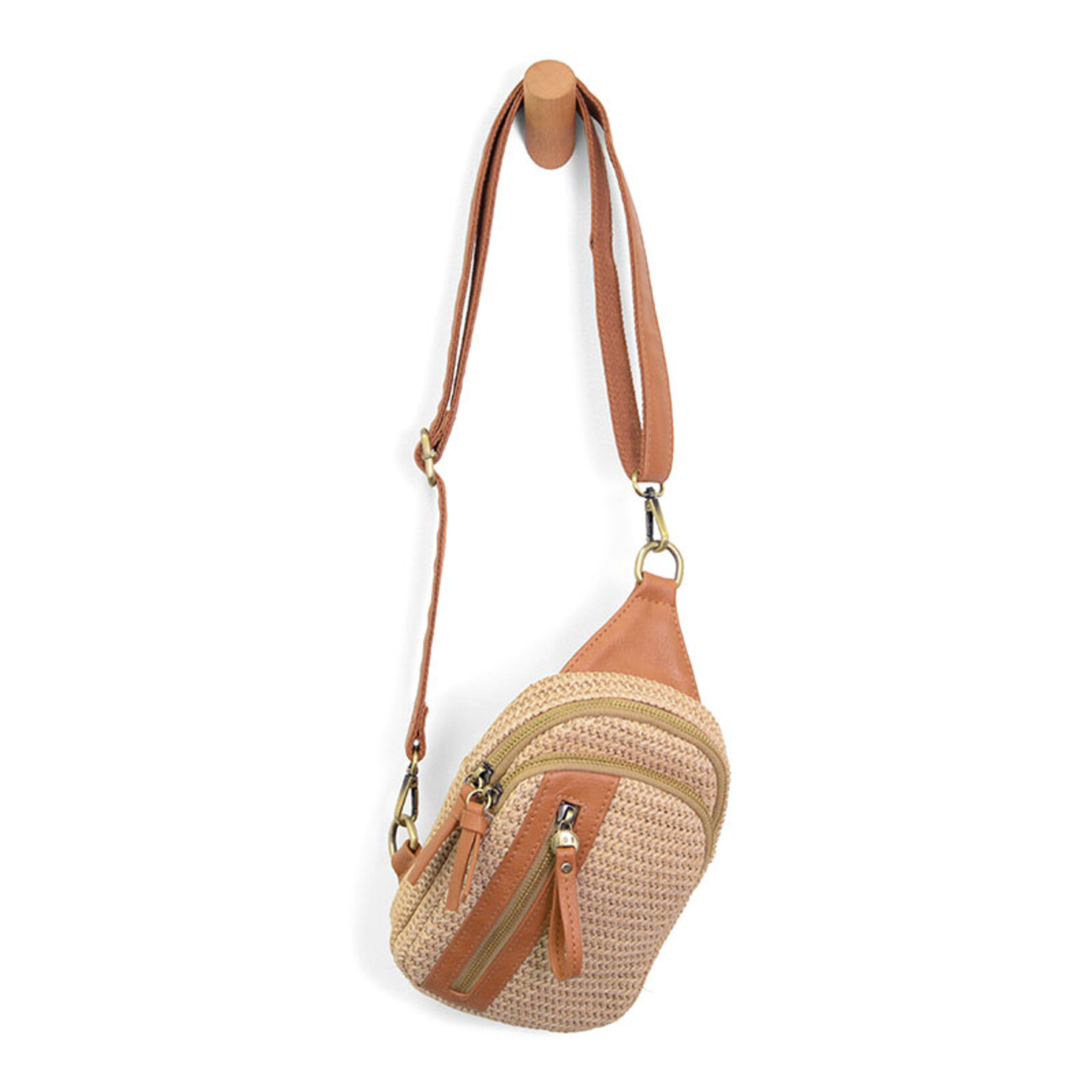 Joy Susan Joy Susan Natural Straw Skyler Sling Bag