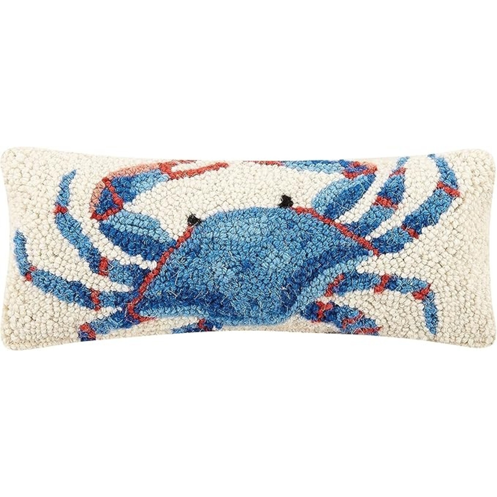 Peking Handicraft Blue Crab Hook Pillow - 12x5"
