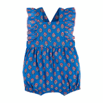 Mud Pie Ruffle Block Print Baby Romper