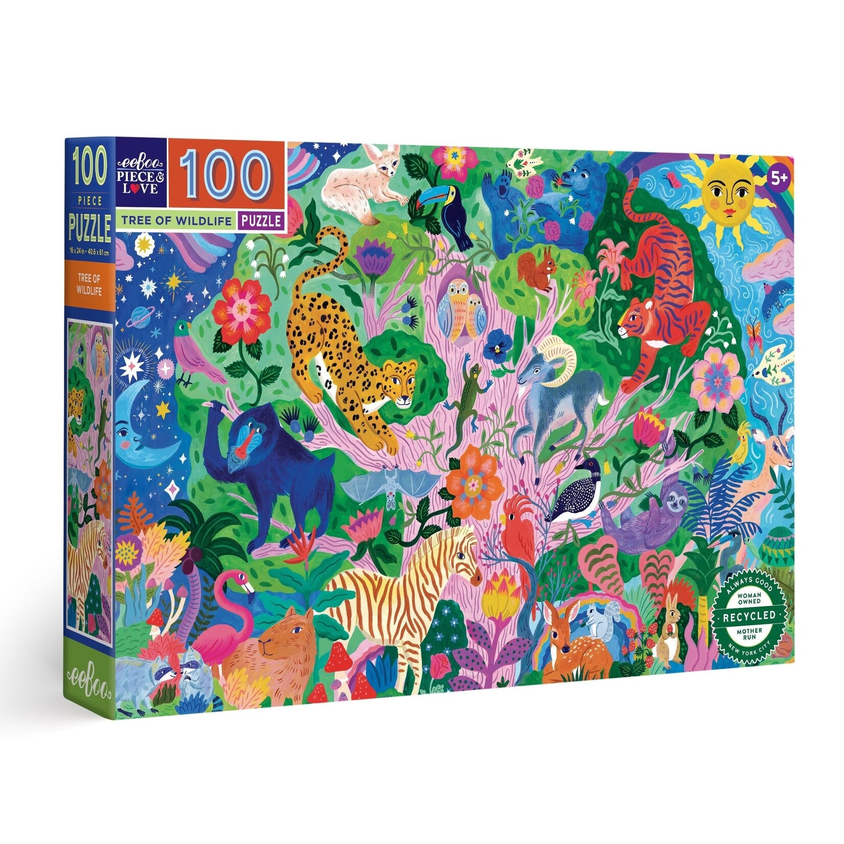 Eeboo Tree of Wildlife 100 Piece Puzzle