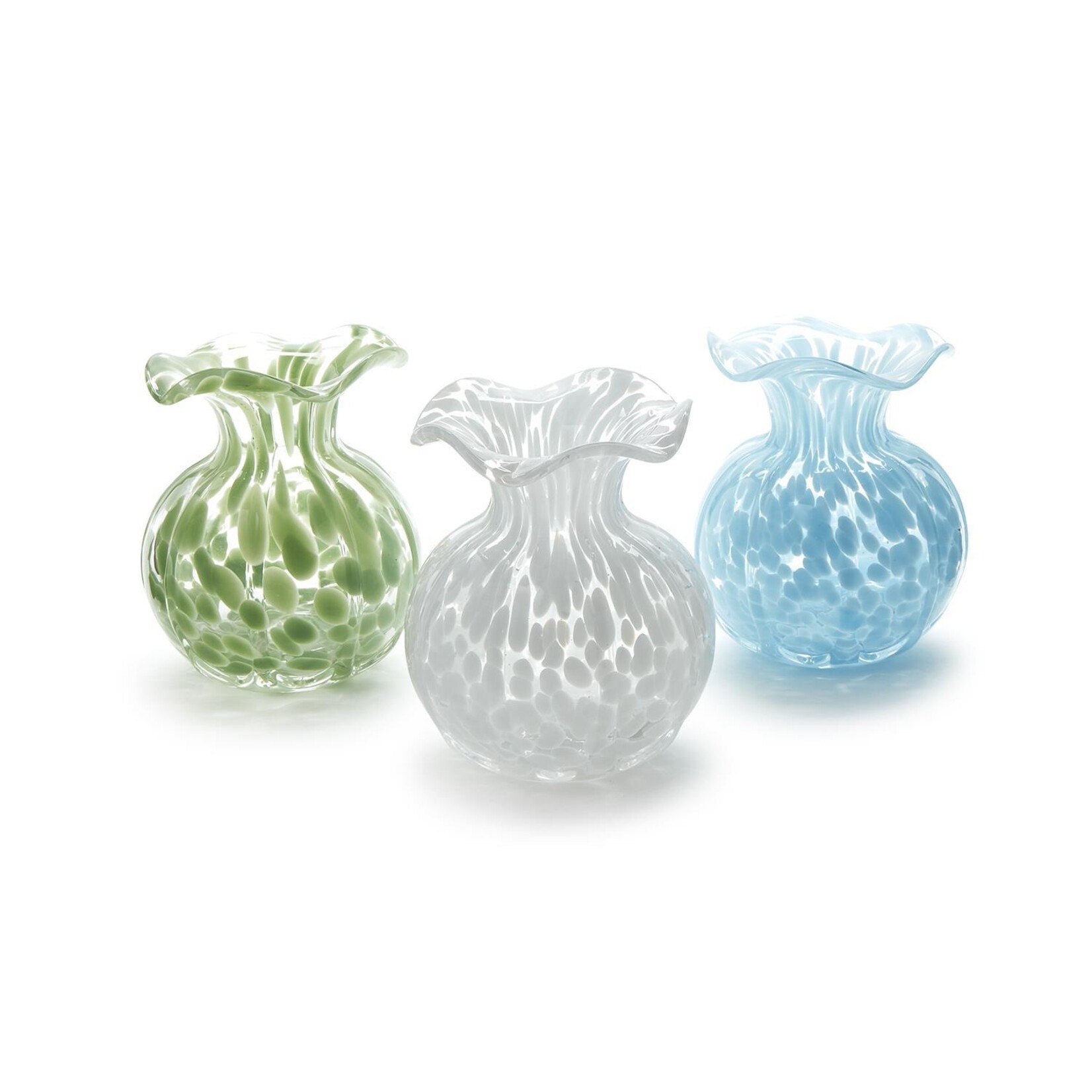 Two's Company Two's Company Ruffled Edged Spotted Vase