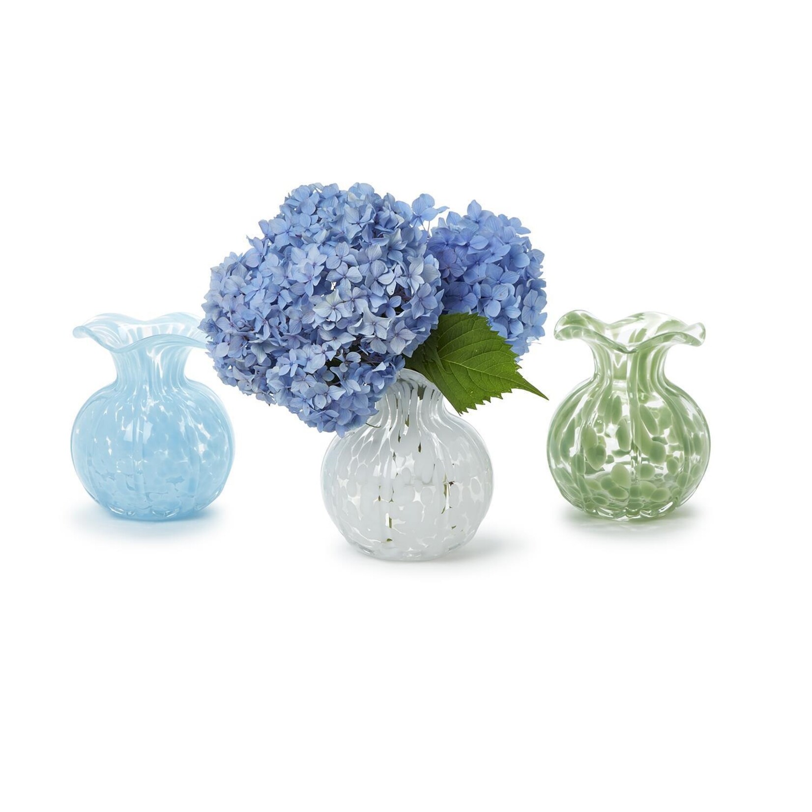 Two's Company Two's Company Ruffled Edged Spotted Vase