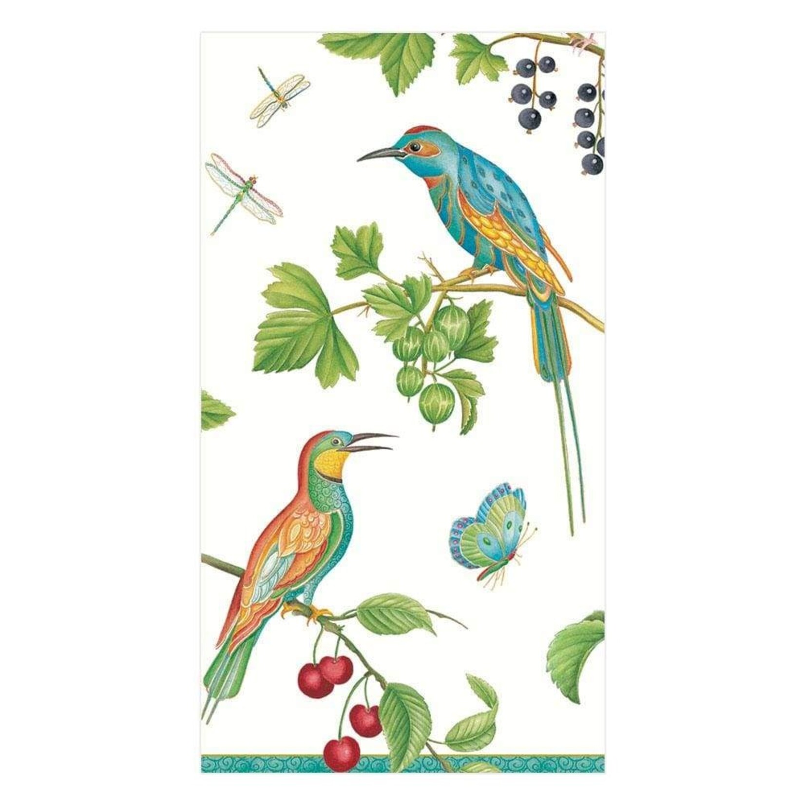 Caspari Caspari Jeweled Birds Guest Napkins
