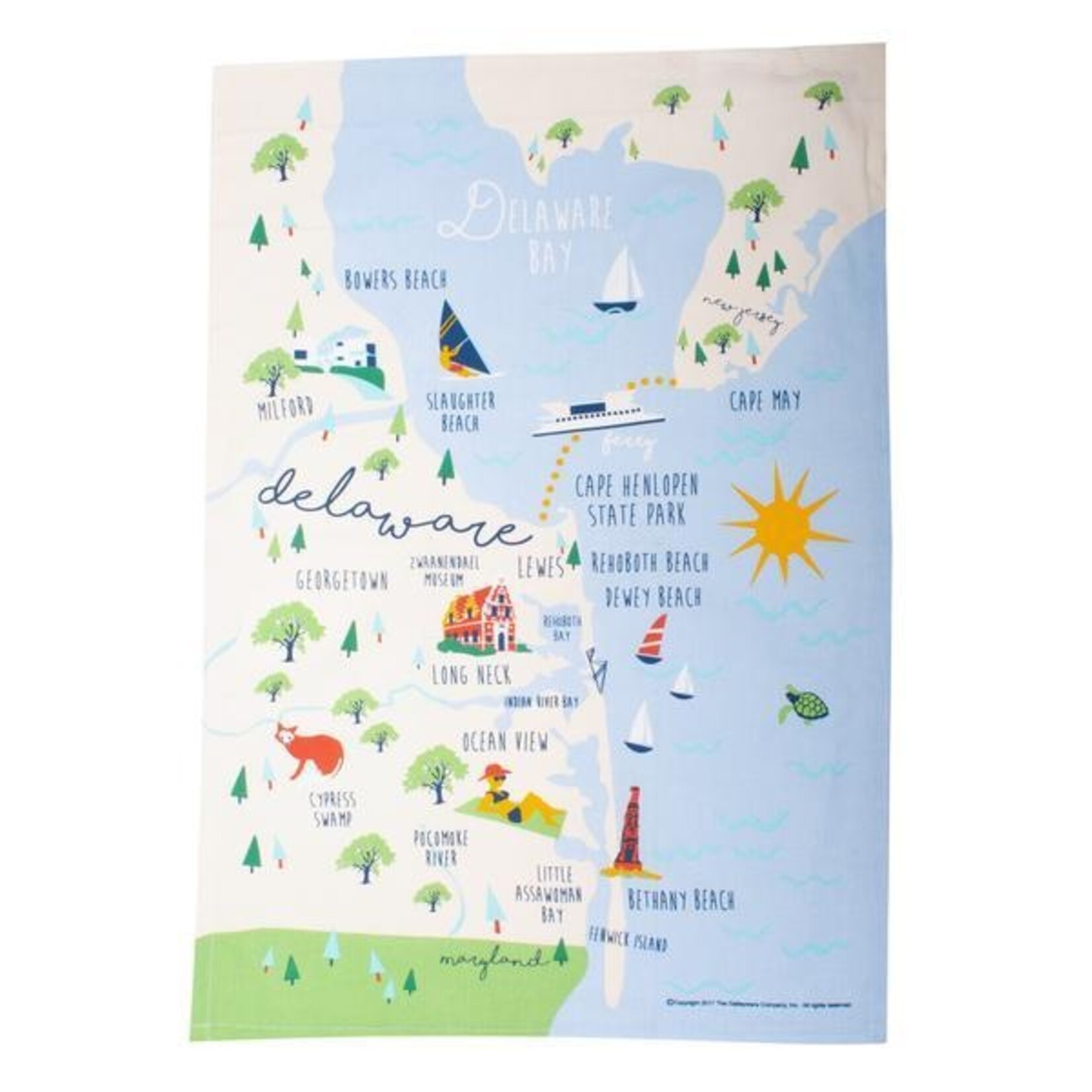 Galleyware Company Delaware Beach Dish Towel
