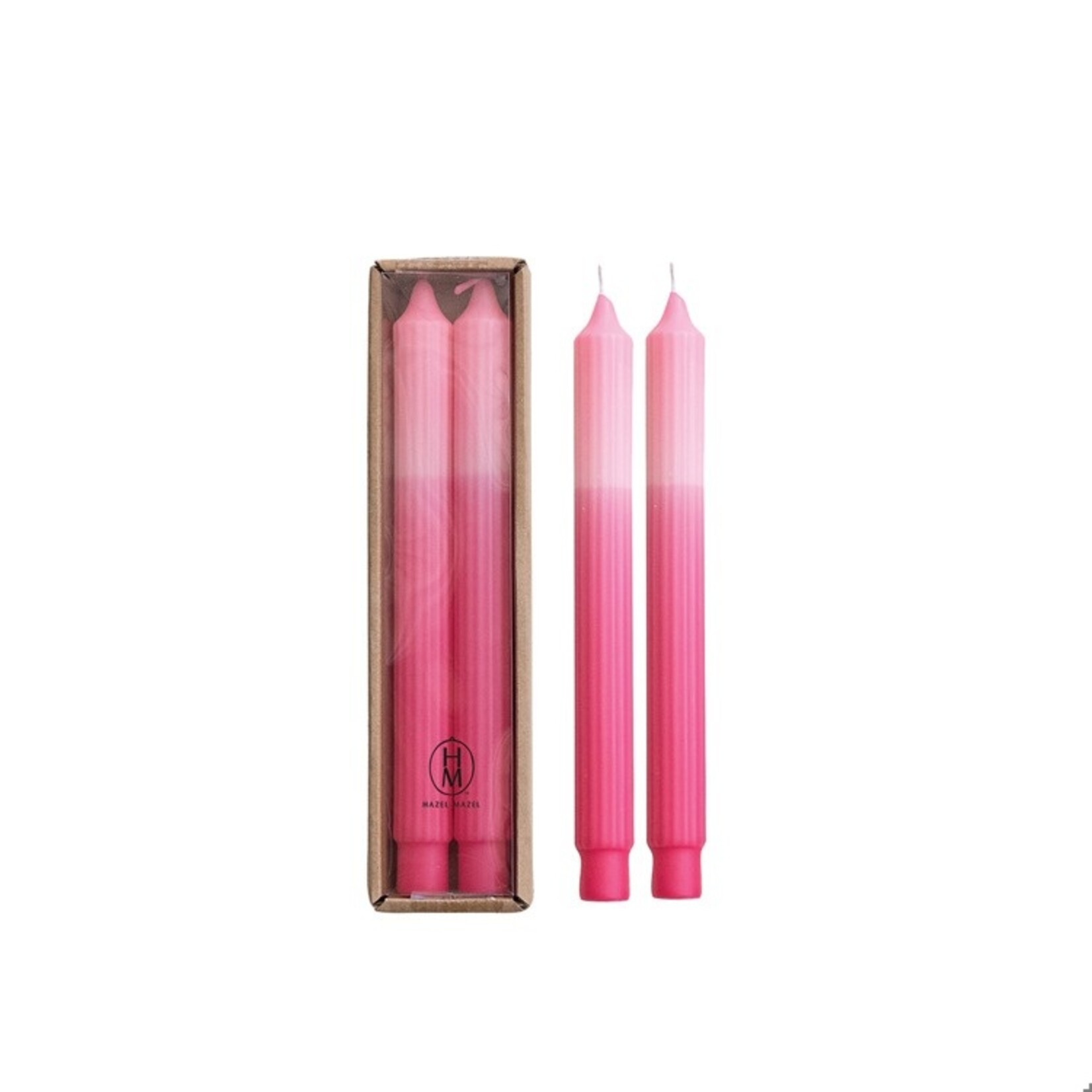 Hazel Mazel Hazel Mazel Two Tone Pleated 10" Taper Candles