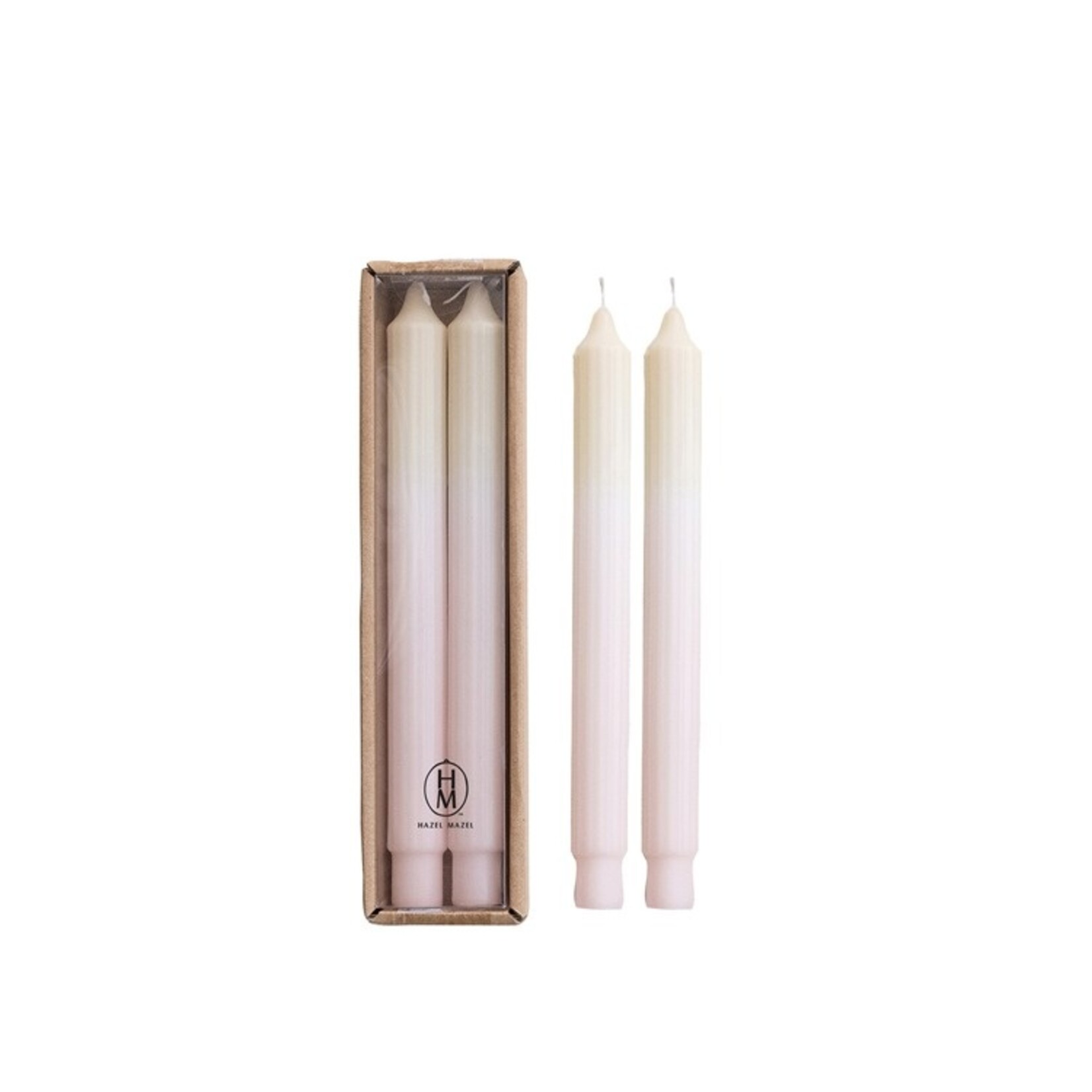 Hazel Mazel Hazel Mazel Two Tone Pleated 10" Taper Candles
