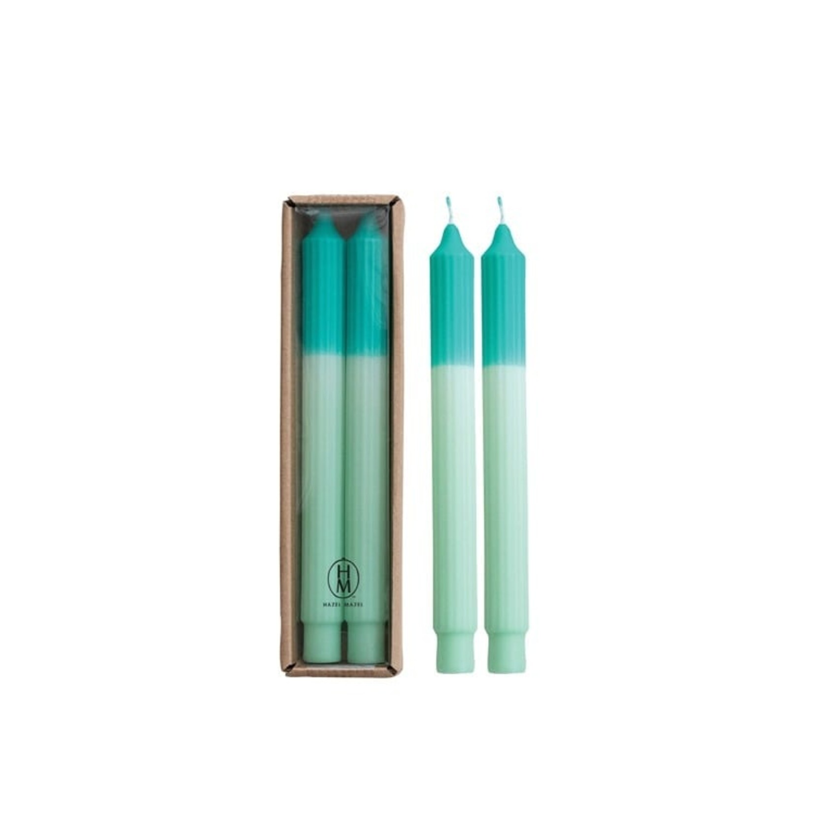 Hazel Mazel Hazel Mazel Two Tone Pleated 10" Taper Candles