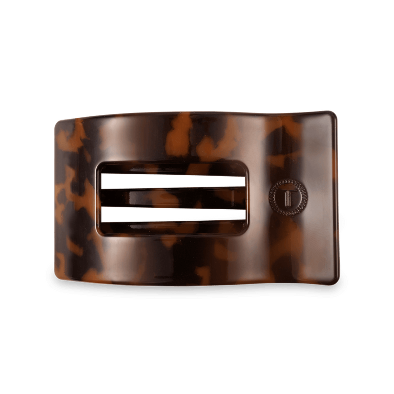 Teleties Teleties Tortoise Flat Rectangular Hair Clip - Medium