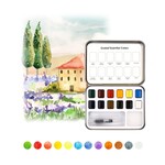 Grabie Grabie Art Watercolor Pocket Set  of 12 with Brush