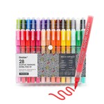 Grabie Grabie Art Extra Fine Tip Acrylic Paint Marker Set of 28 with Drawing Pad