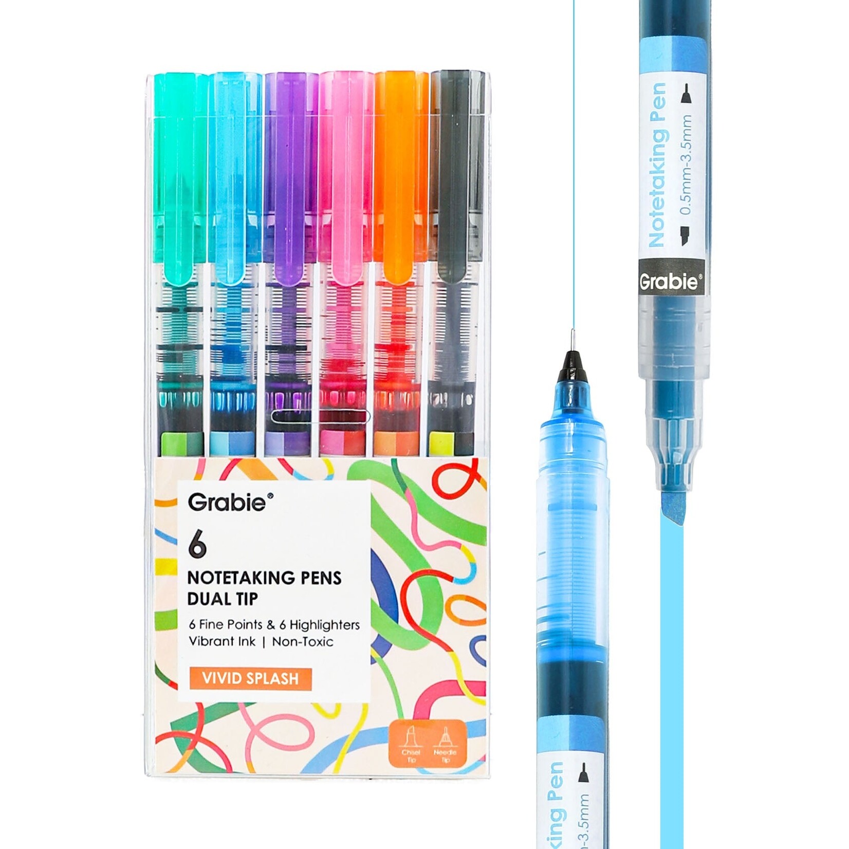 Grabie Grabie Art Dual-Tip Notetaking Pen Set Of 6