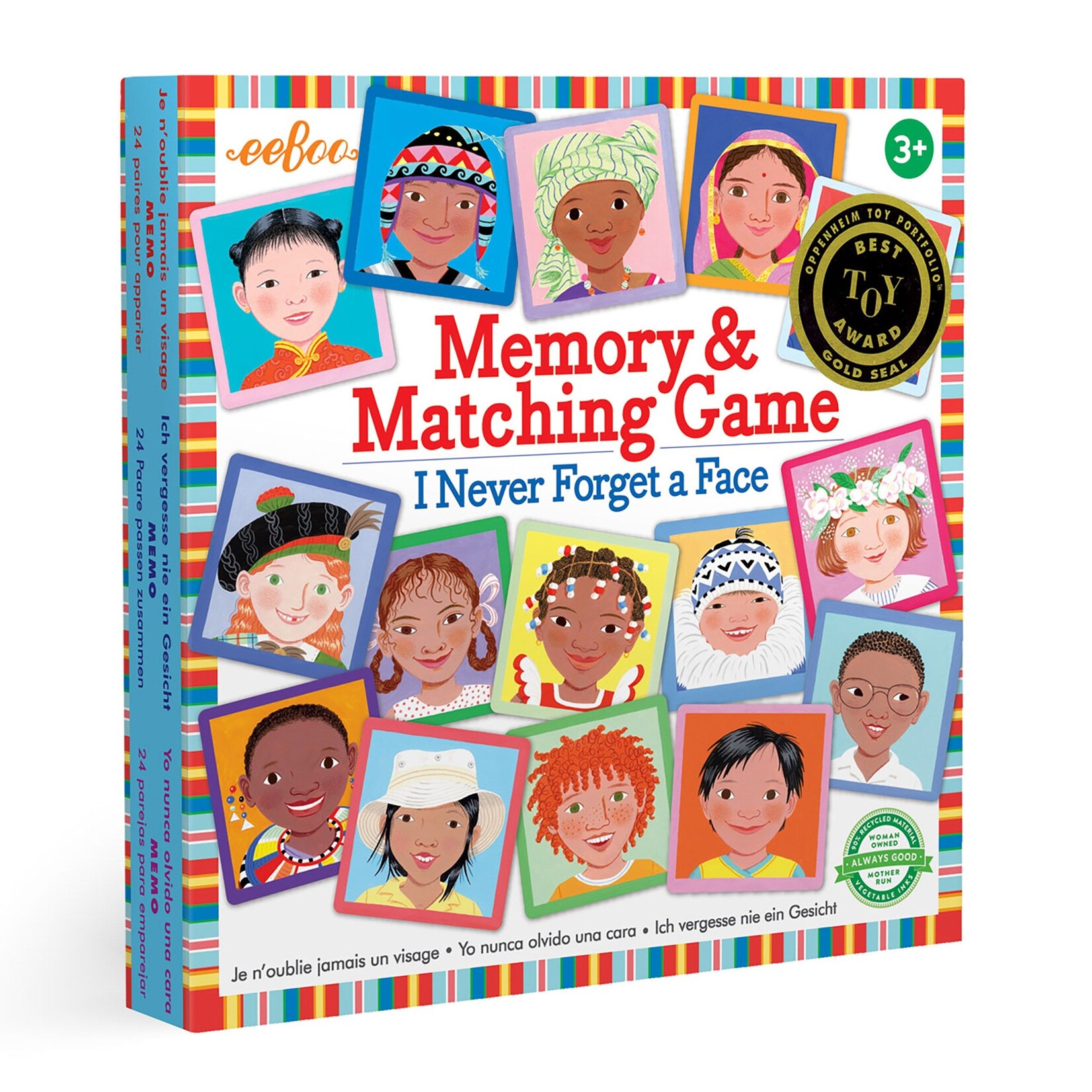 Eeboo I Never Forget a Face Memory Matching Game