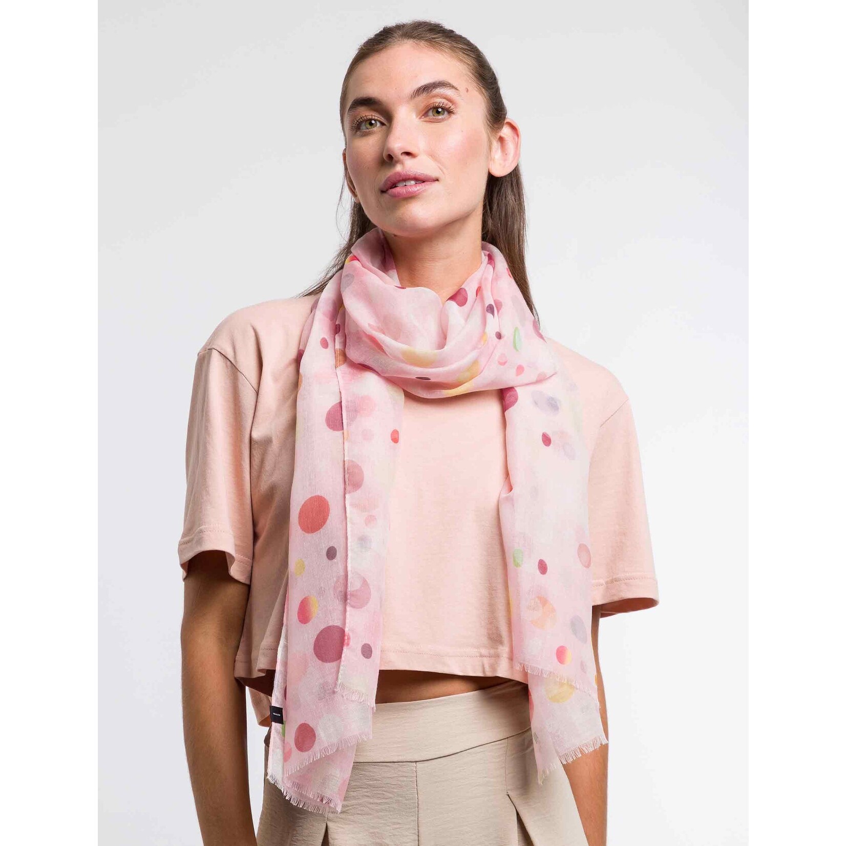 Fraas The Scarf Company Fraas Artistic Strokes Cotton Silk Wrap