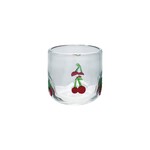 Hazel Mazel Hazel Mazel Drinking Glass w Embedded Cherries 10 oz.