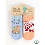 Blue Q Blue Q I Call The Shots Now/ It's Baby Time Baby Socks
