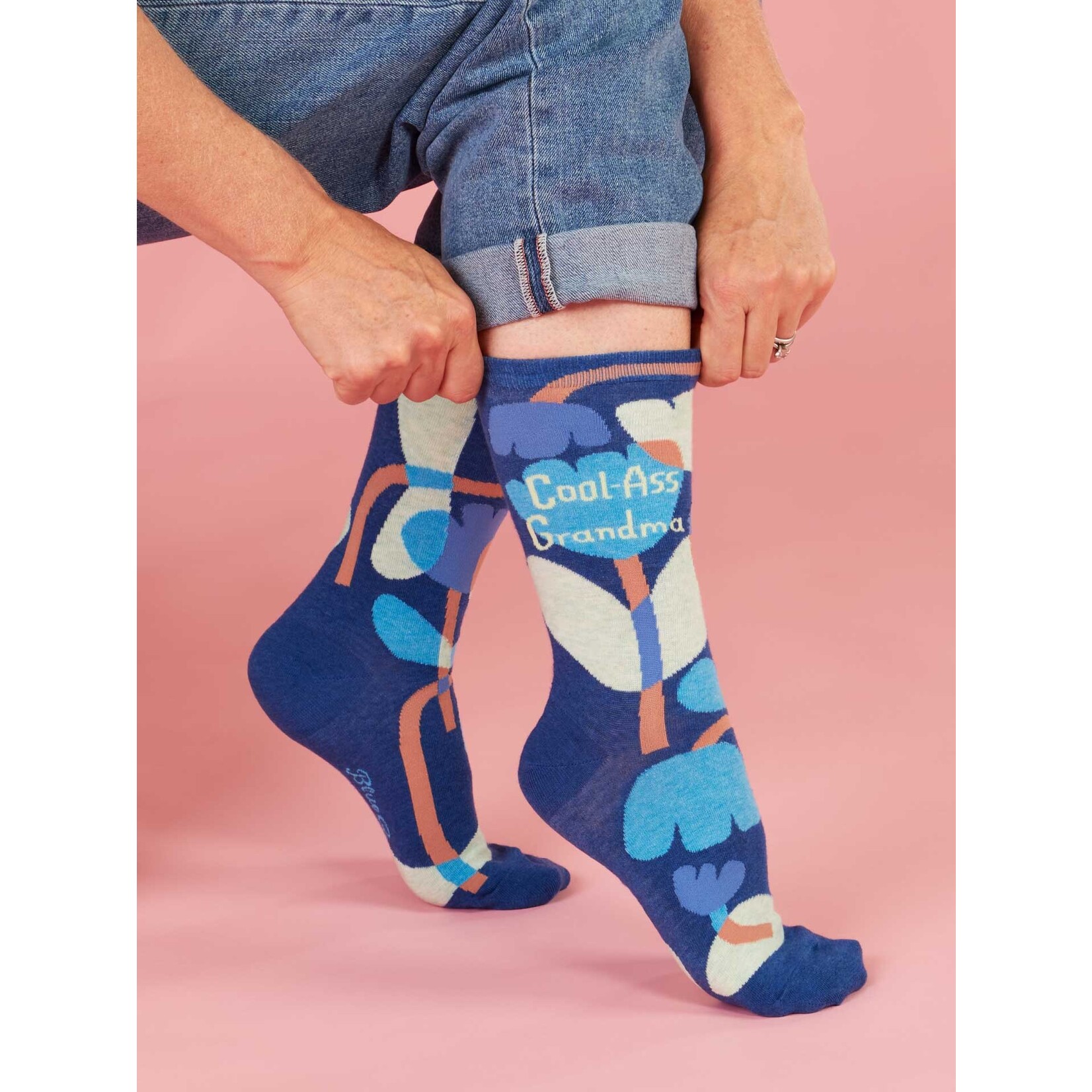 Blue Q Blue Q Cool-Ass Grandma W-Crew Socks