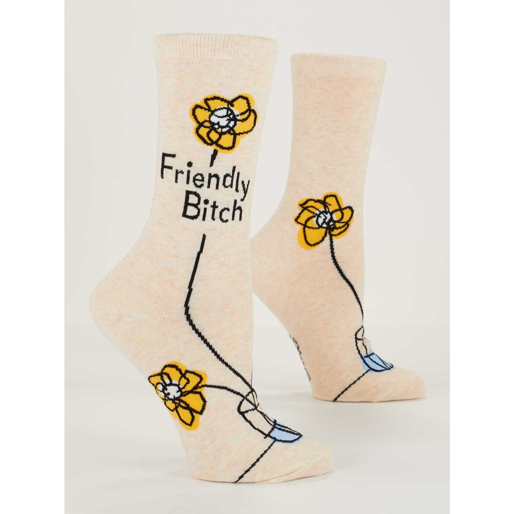 Blue Q Blue Q Friendly Bitch Crew Socks
