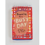 Blue Q Blue Q Preparing For A Busy Day Of Fighting My Mind 3x5 Spiral Notebook