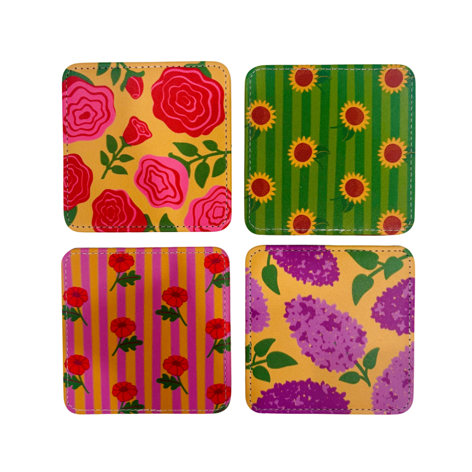 Keva Style Flower Power Coasters Set of 4