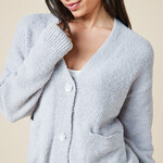Softies Solid Marshmallow Crop Cardigan