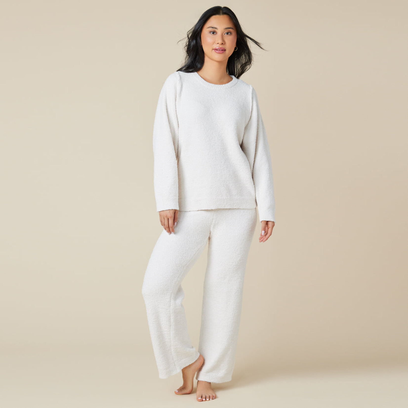 Softies Marshmallow Reverse Seam Crew Neck Lounge Set