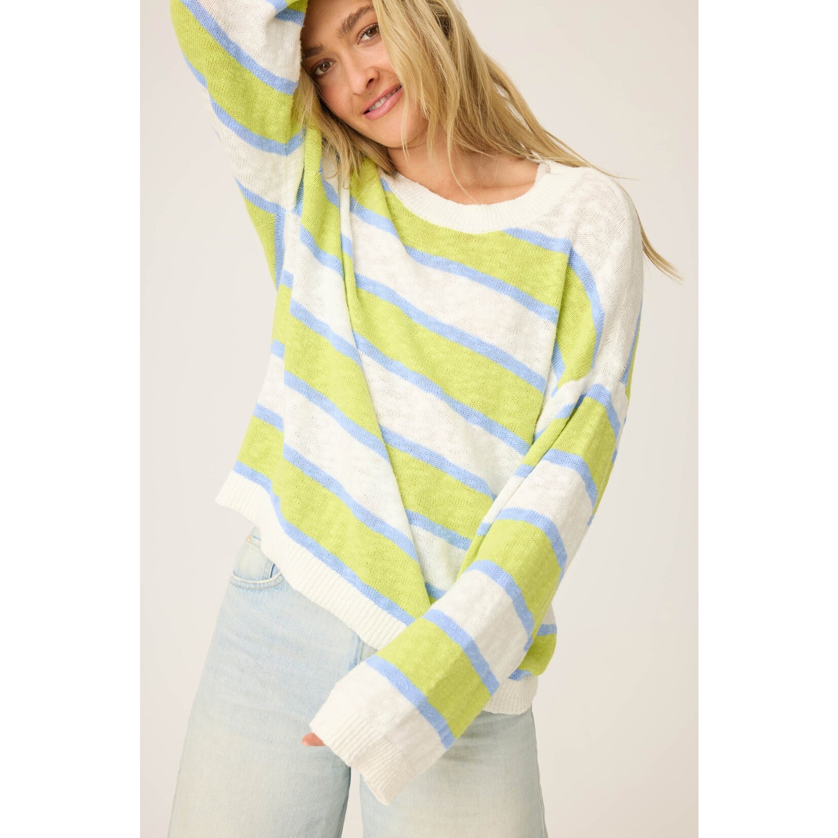 P.J. Salvage Beautiful Life Striped Snuggle Sweater