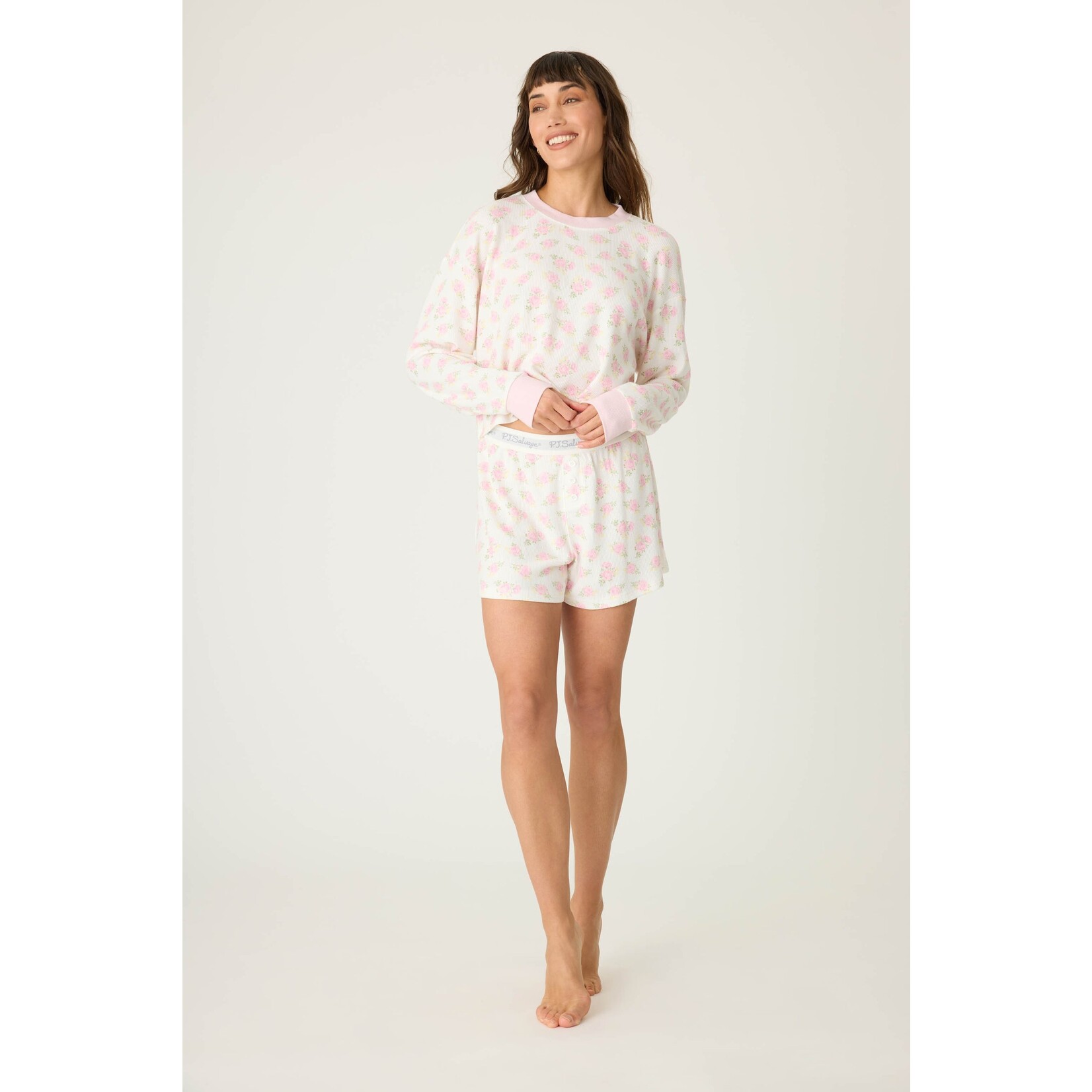 P.J. Salvage Boyfriend Boxer Ditsy Floral Shorts Set