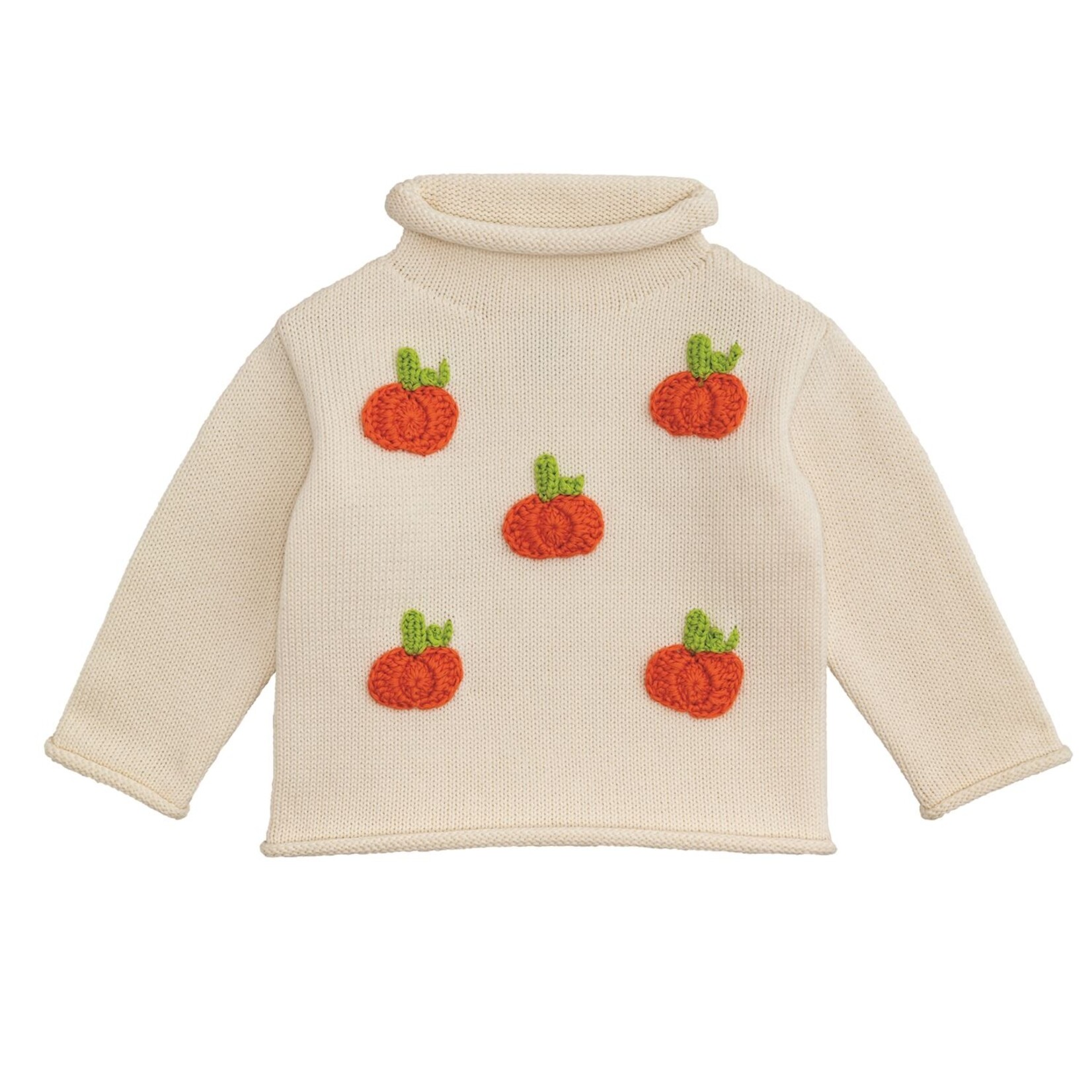Mud Pie Pumpkin Rollneck Baby Sweater