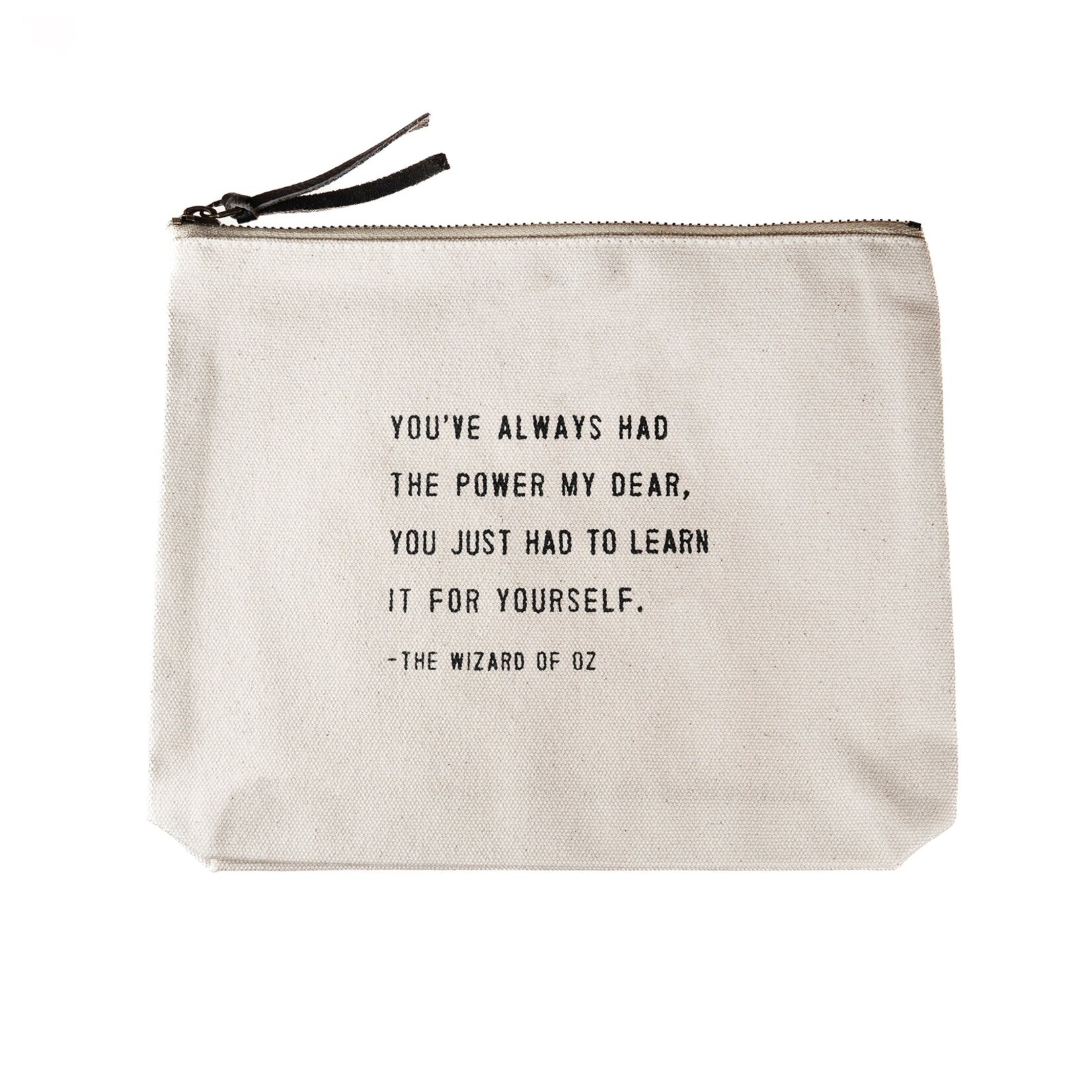 Sugarboo & Co. Canvas Zip Bag 8.5" x 7.5" - Famous Quotes