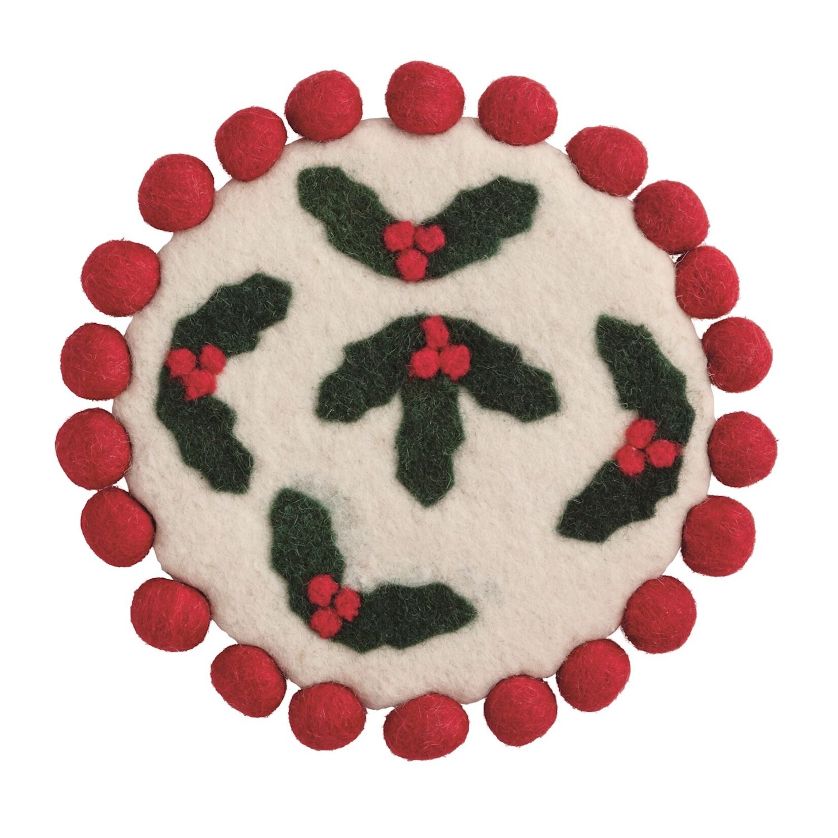 Mud Pie Christmas Felt Trivet