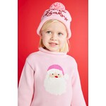 Mud Pie Pink Santa Rollneck Sweater