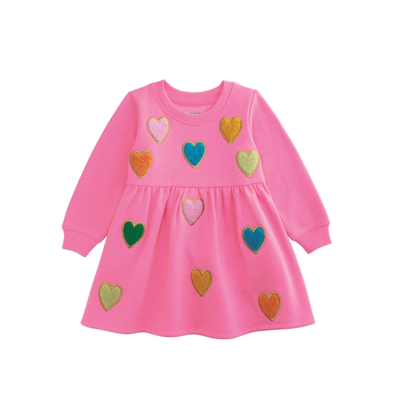 Mud Pie Boucle Heart Sweatshirt Dress
