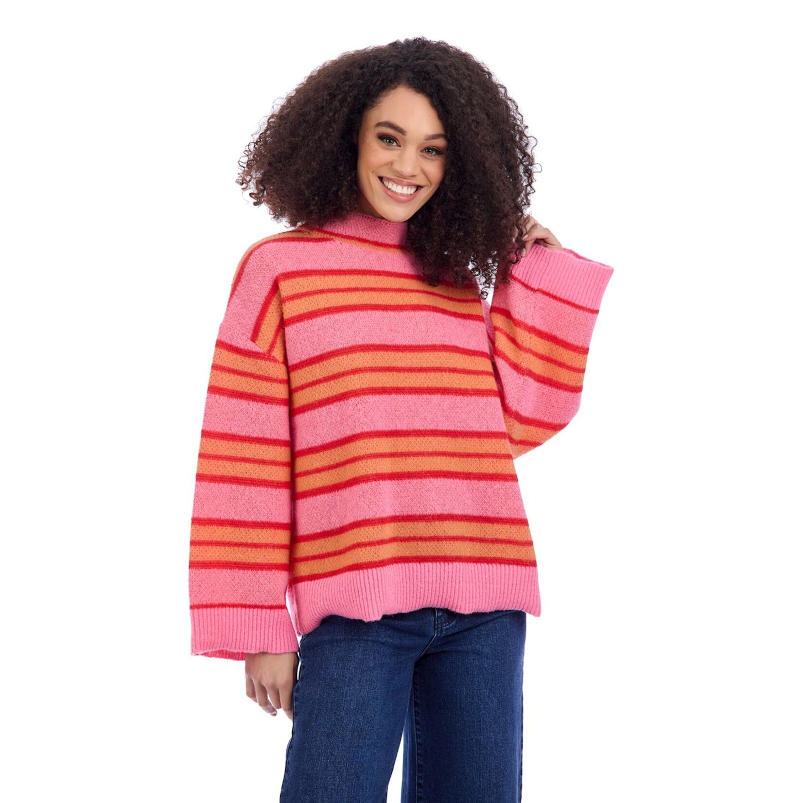 Mud Pie Quinnie Turtleneck Sweater Pink