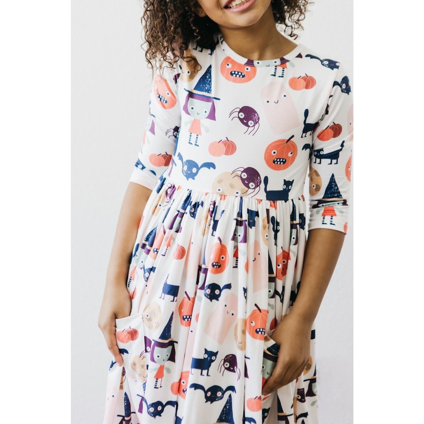 Mila & Rose Mila & Rose Boo Crew 3/4 Sleeve Dress