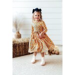 Mila & Rose Mila & Rose Fall Floral 3/4 Sleeve Twirl Dress