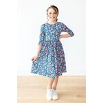 Mila & Rose Mila & Rose Rainforest Blooms 3/4 Sleeve Pocket Twirl Dress
