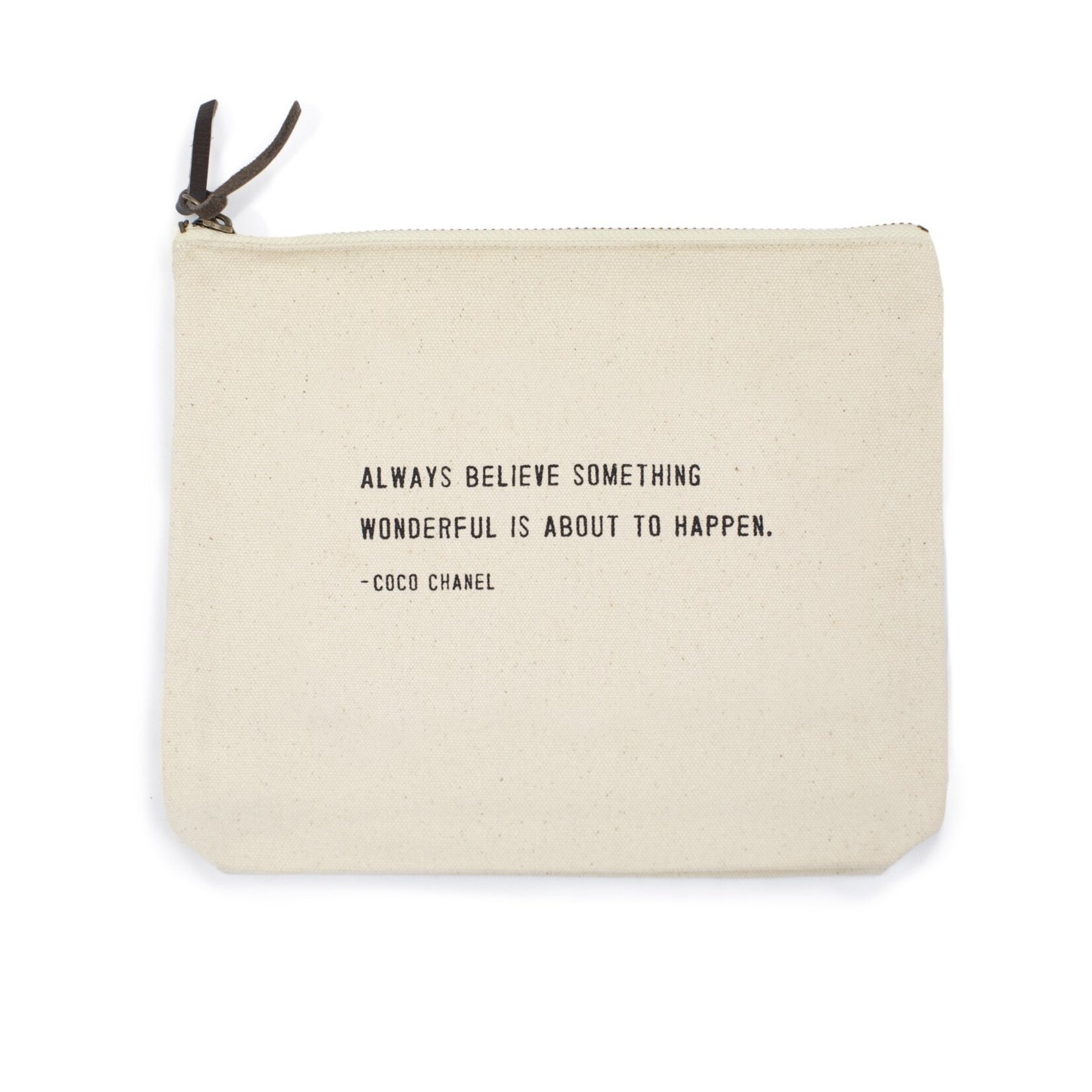 Sugarboo & Co. Canvas Zip Bag 8.5" x 7.5" - Famous Quotes