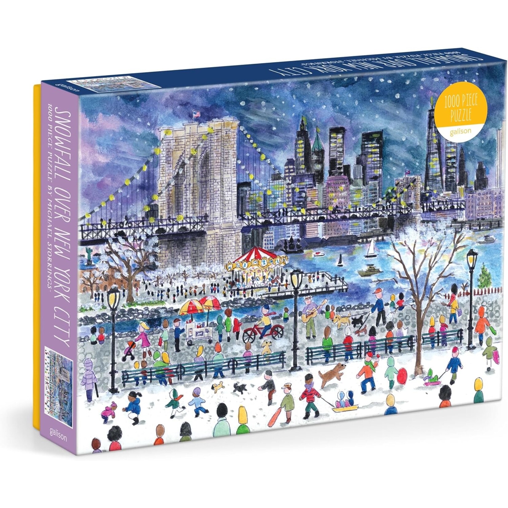 Hachette Book Group Snowfall Over New York City 1000 Piece Puzzle