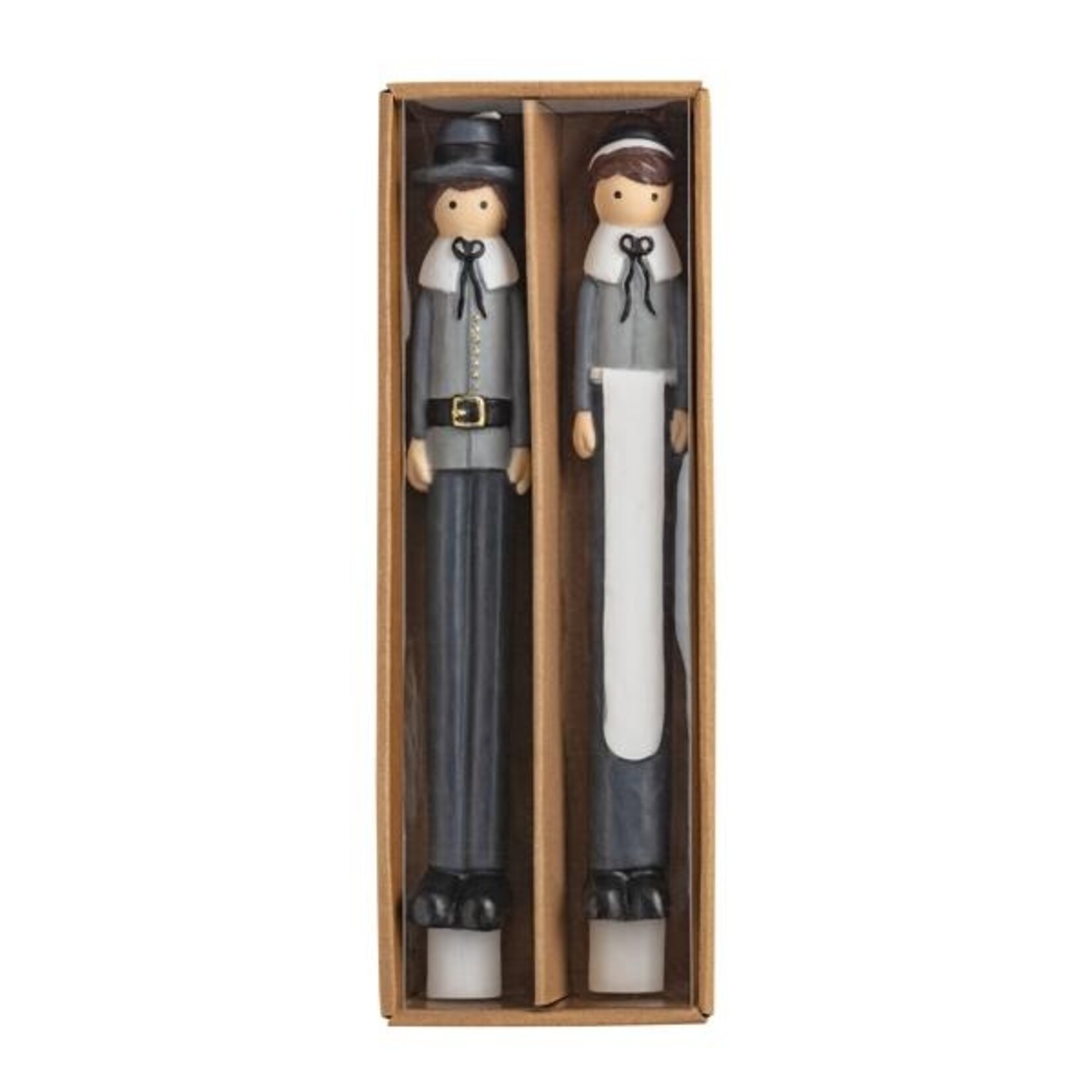 Mud Pie Pilgrim Taper Candle Set of 2