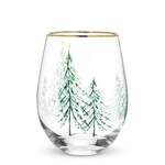 Abbott Winter Trees Stemless Wine Glass