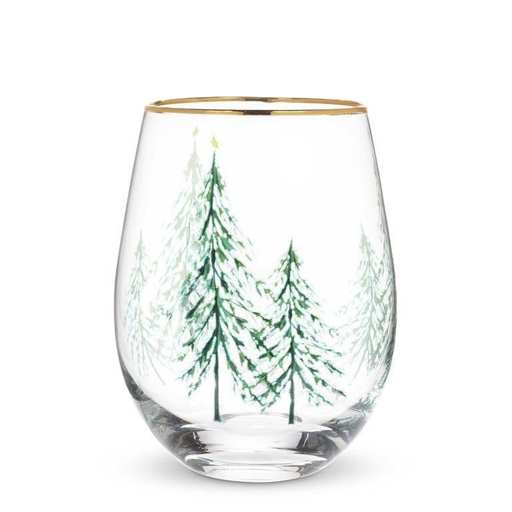 Abbott Winter Trees Stemless Wine Glass