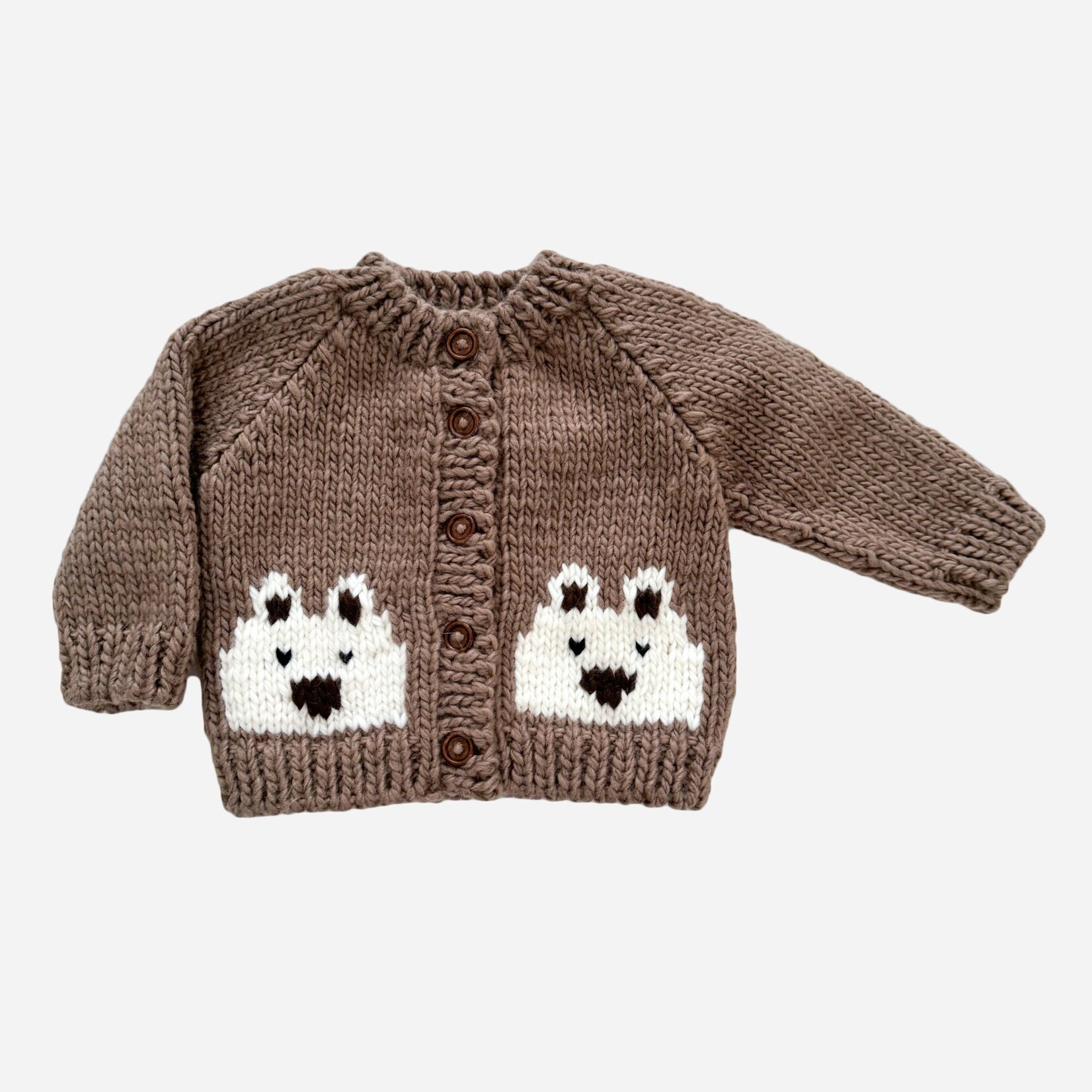 The Blueberry Hill The Blueberry Hill Bear Cardigan, Tan