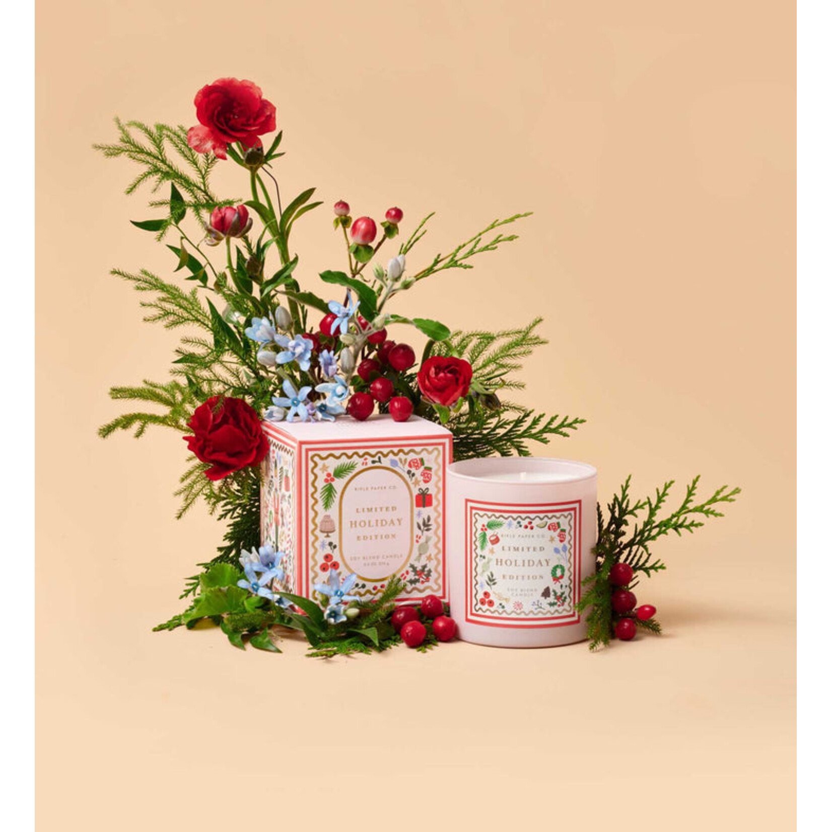 Rifle Paper Co. Holly Jolly Nutcracker Holiday 9 oz Glass Candle