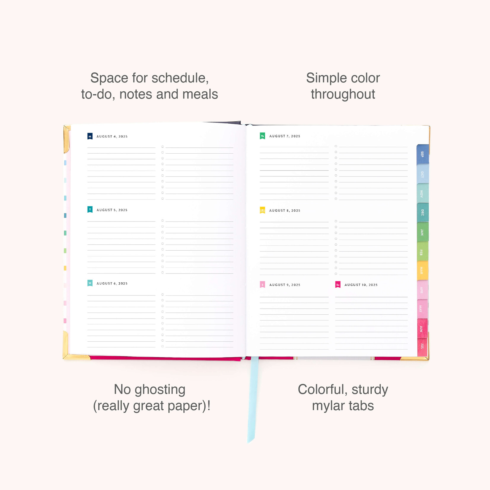 Simplified by Emily Ley 2025-2026 Bookbound Weekly Simplified Planner Happy Stripe