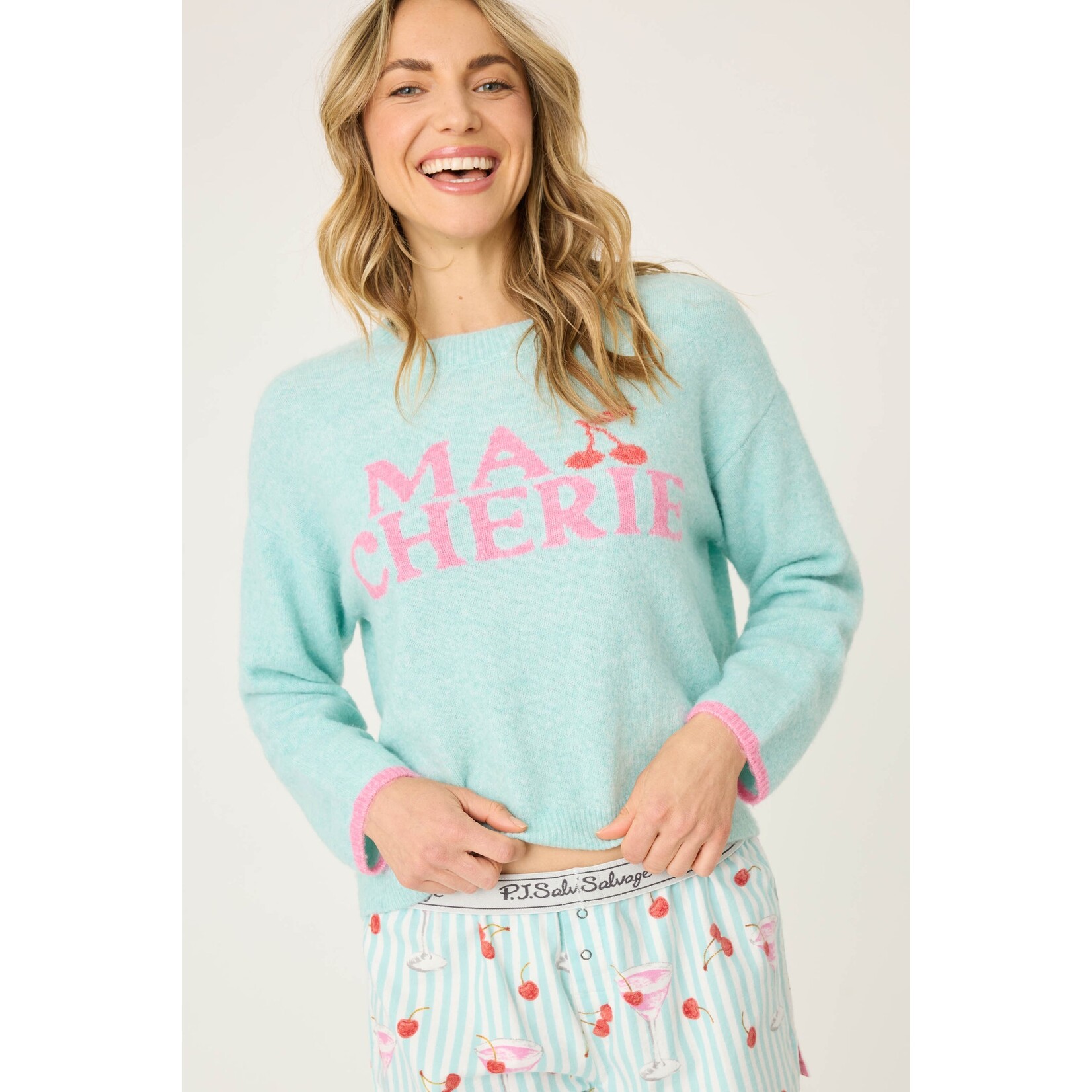P.J. Salvage PJ Salvage Long Sleeve Flannels Sweater Ma Cherie Mint
