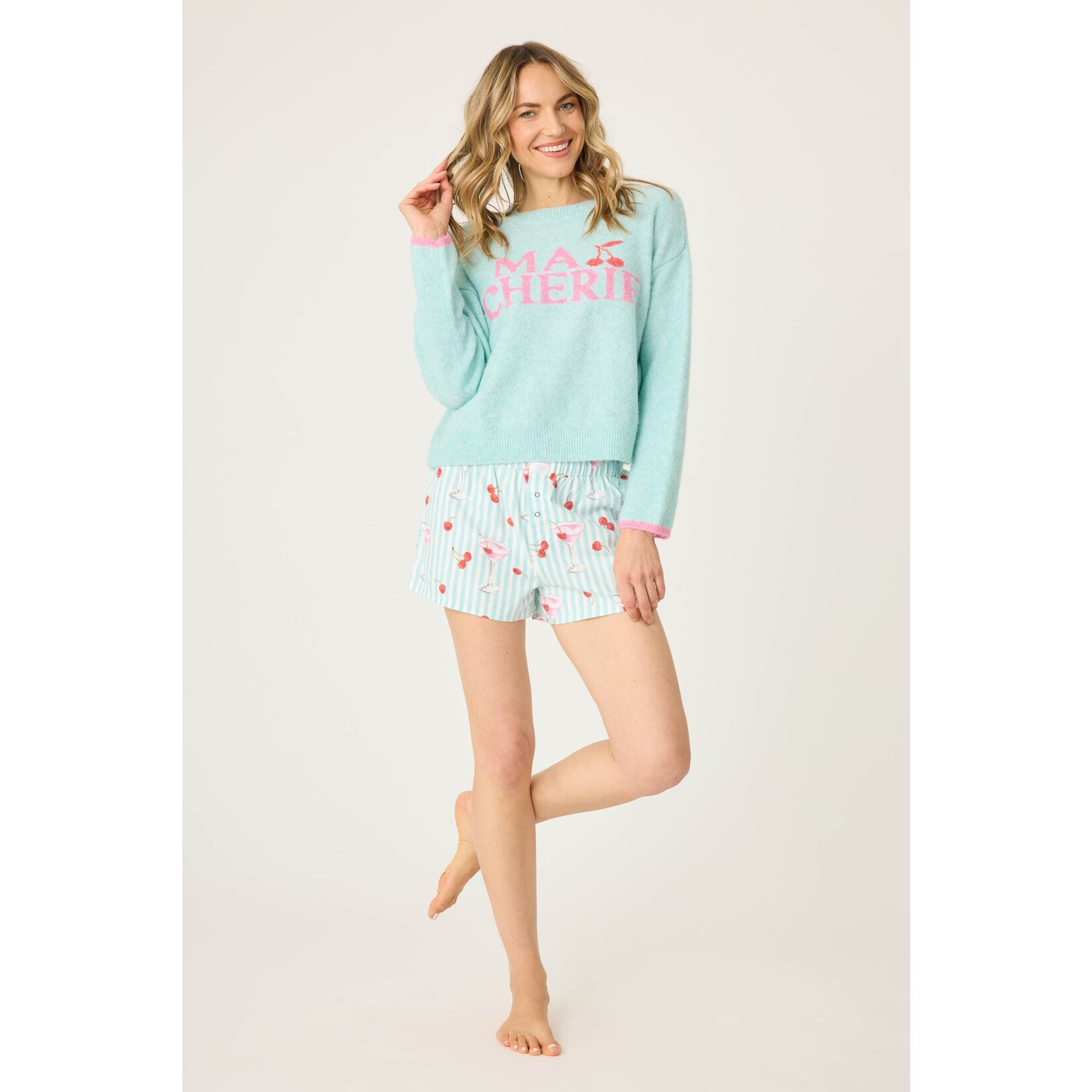 P.J. Salvage PJ Salvage Long Sleeve Flannels Sweater Ma Cherie Mint