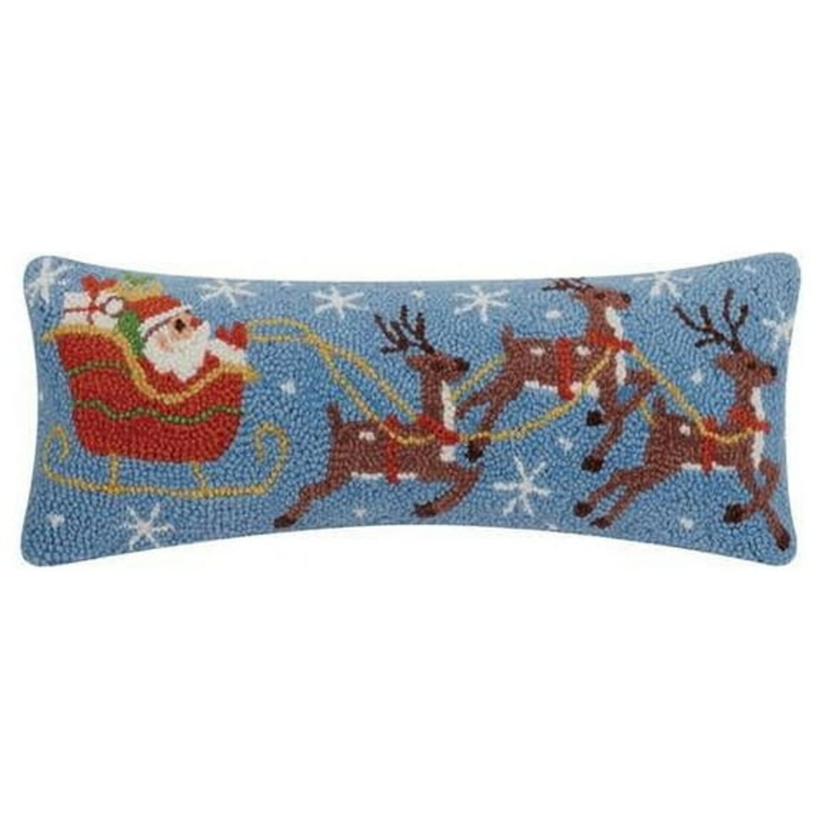 Peking Handicraft Santa's Reindeer Hook Pillow - 8x20