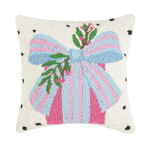 Peking Handicraft Spotted Holiday Present  Hook Pillow - 14" x 14"